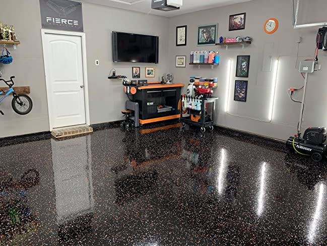 black garage epoxy floor